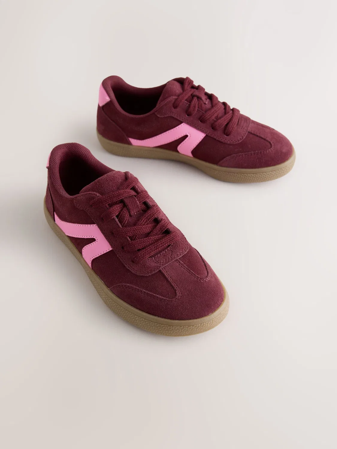 Кроссовки ретро, Burgundy Red Suede Next