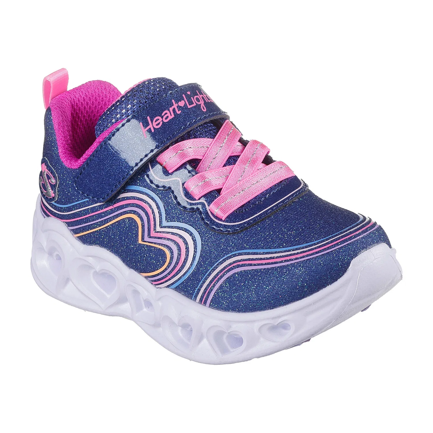 Детские кроссовки с принтом Heart Lights Retro Skechers, Blau — фото 3
