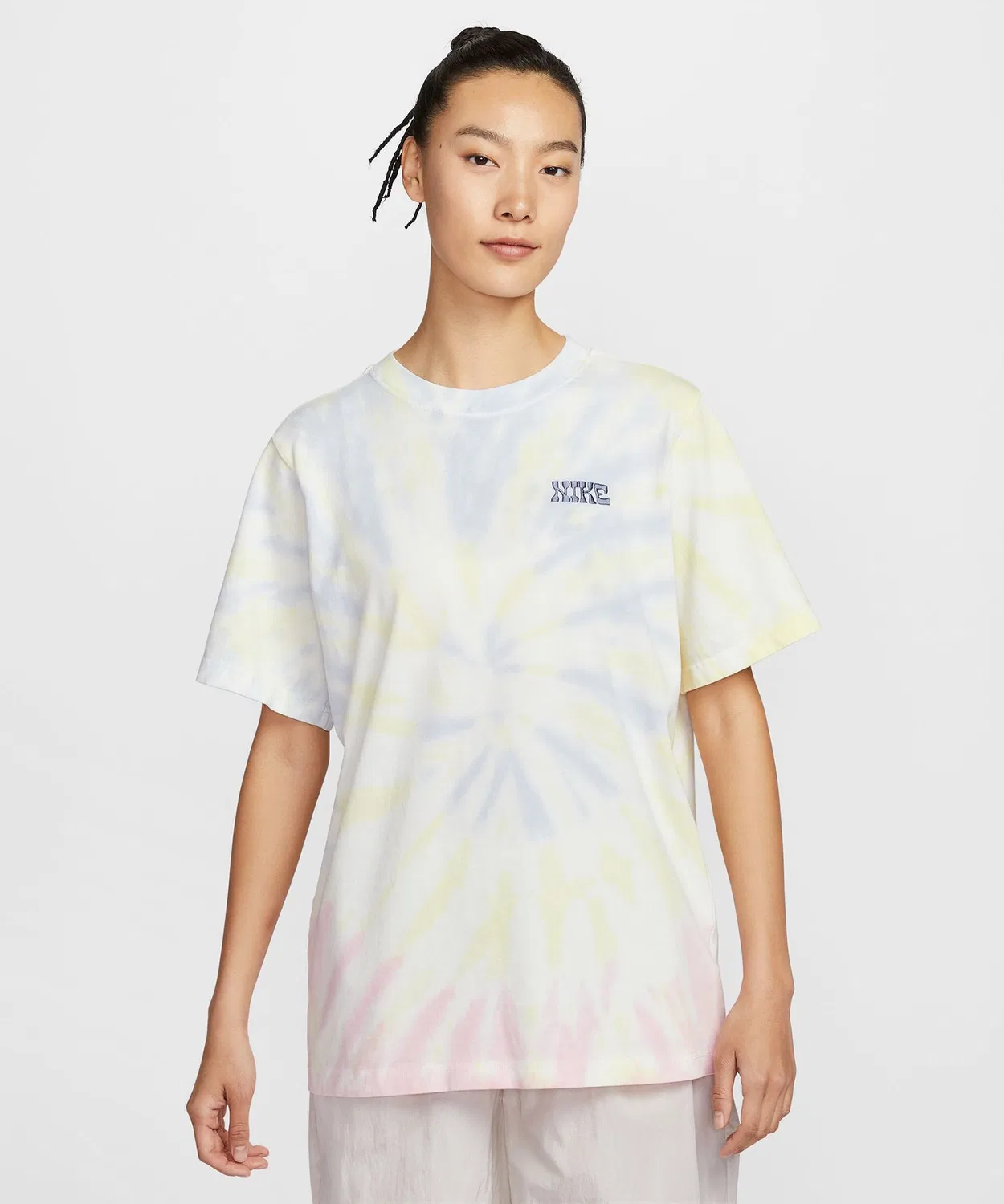 Женская футболка с коротким рукавом, хлопковая, модель GCEL NIKE, White