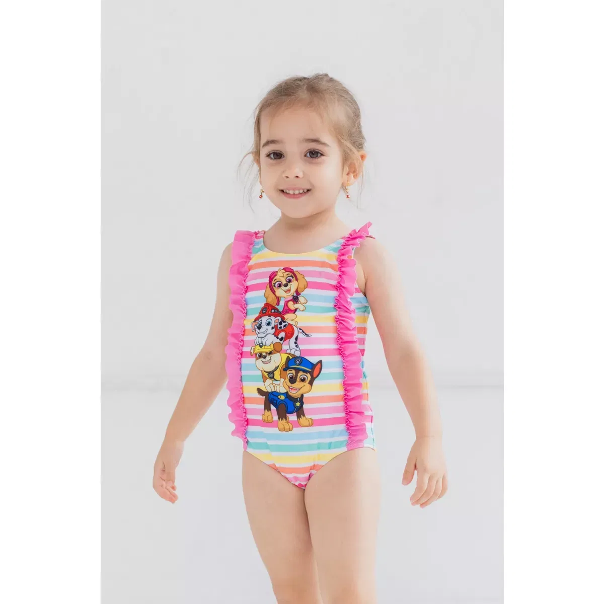 Детский купальник для девочек с принтом PAW Patrol Skye Chase Marshall, PAW Patrol, Pink — фото 2
