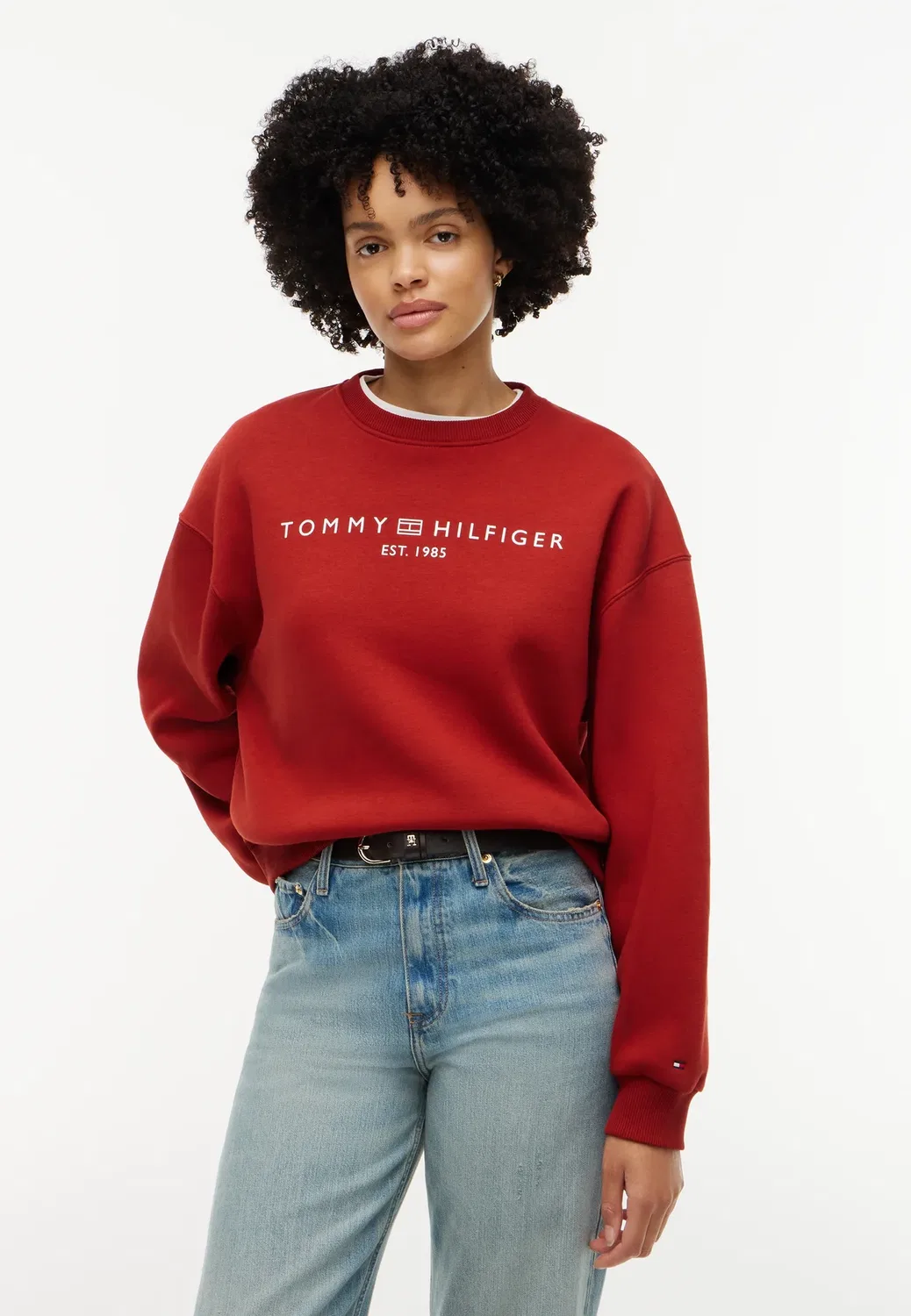 Логотип корпорации mdrn swtsrt - логотип корпорации - толстовка Tommy Hilfiger, Dark Magma