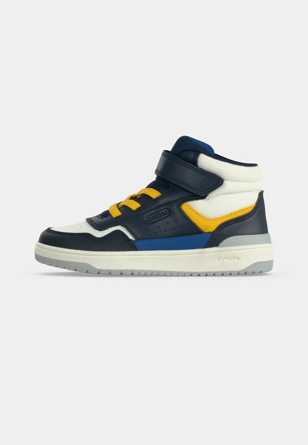 Washiba boy - высокие кроссовки Geox, Navy/Yellow — фото 2