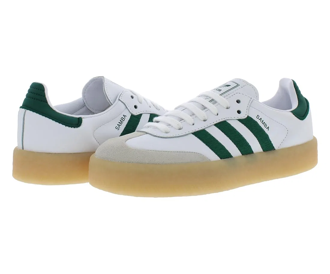 Детские кроссовки с замшевым верхом Adidas, White Green — фото 3
