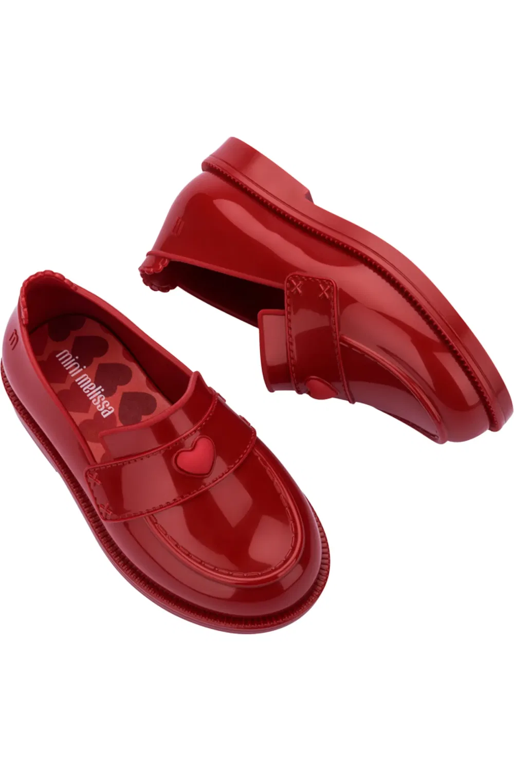 Туфли детские лоферы глянцевые Royal Love Mini Melissa, красный — фото 4