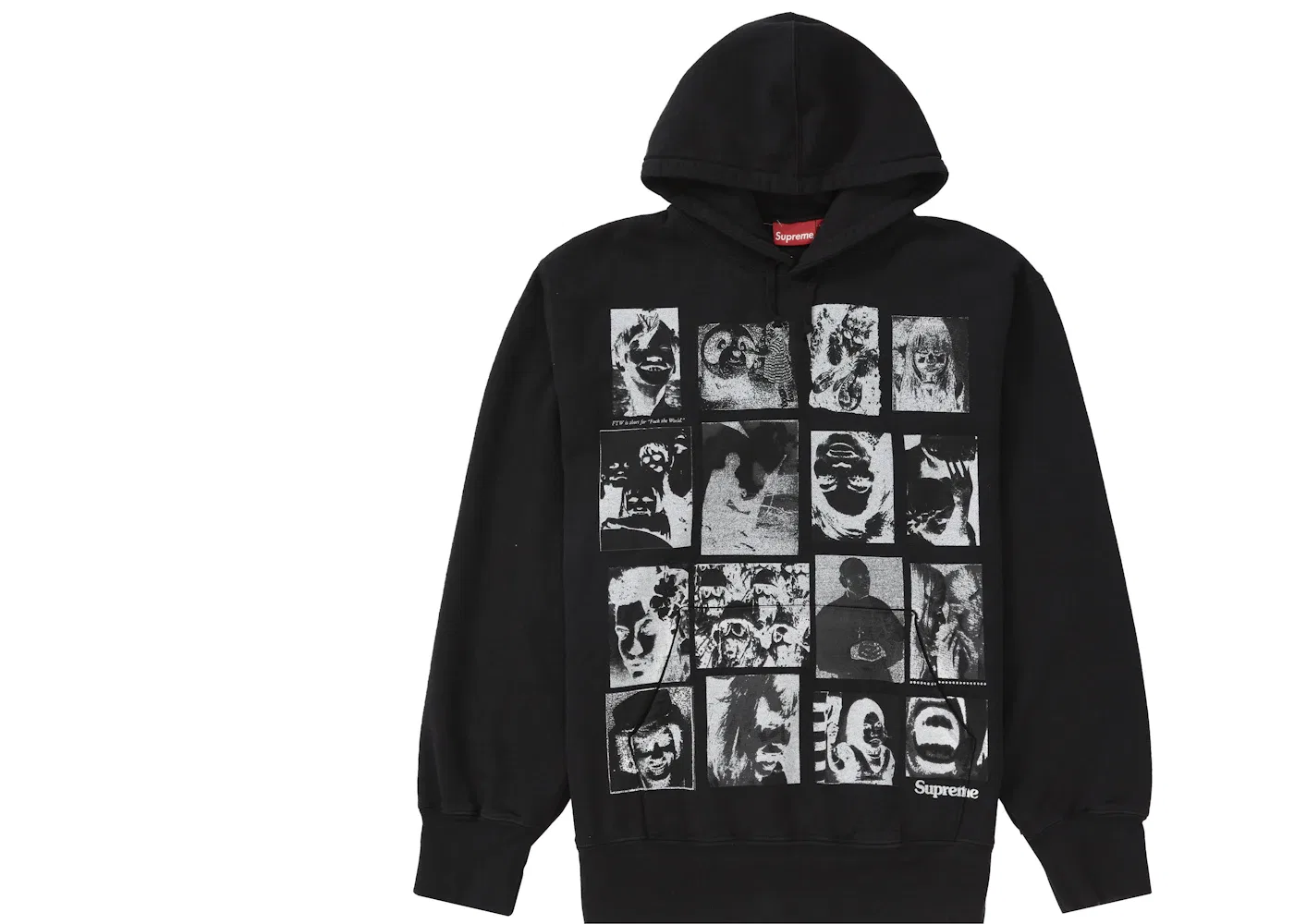 Мужской худи с принтом Supreme Collage Grid Supreme, Black