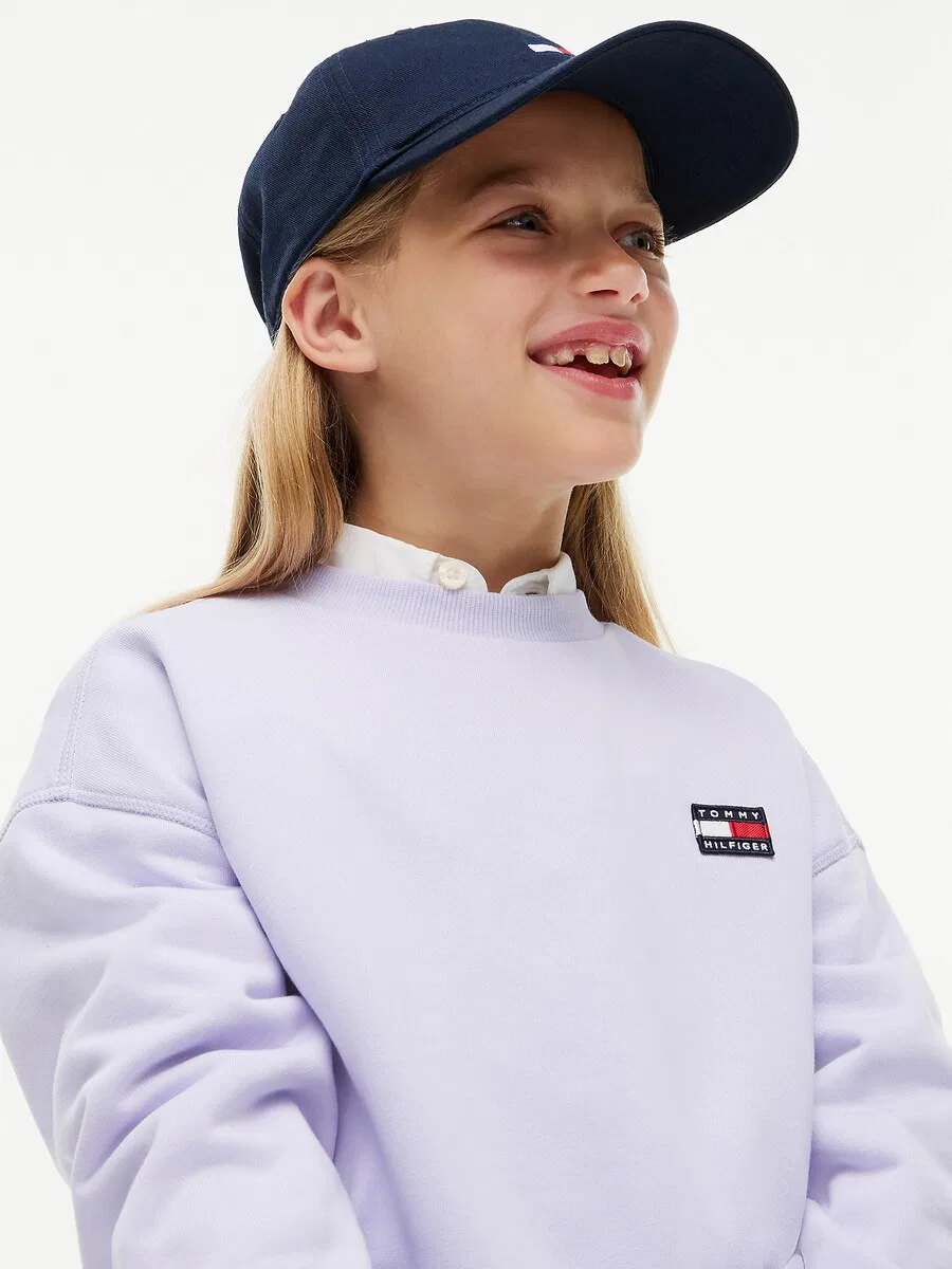 Толстовка TOMMY HILFIGER 'Heritage' светло-фиолетового цвета — фото 3