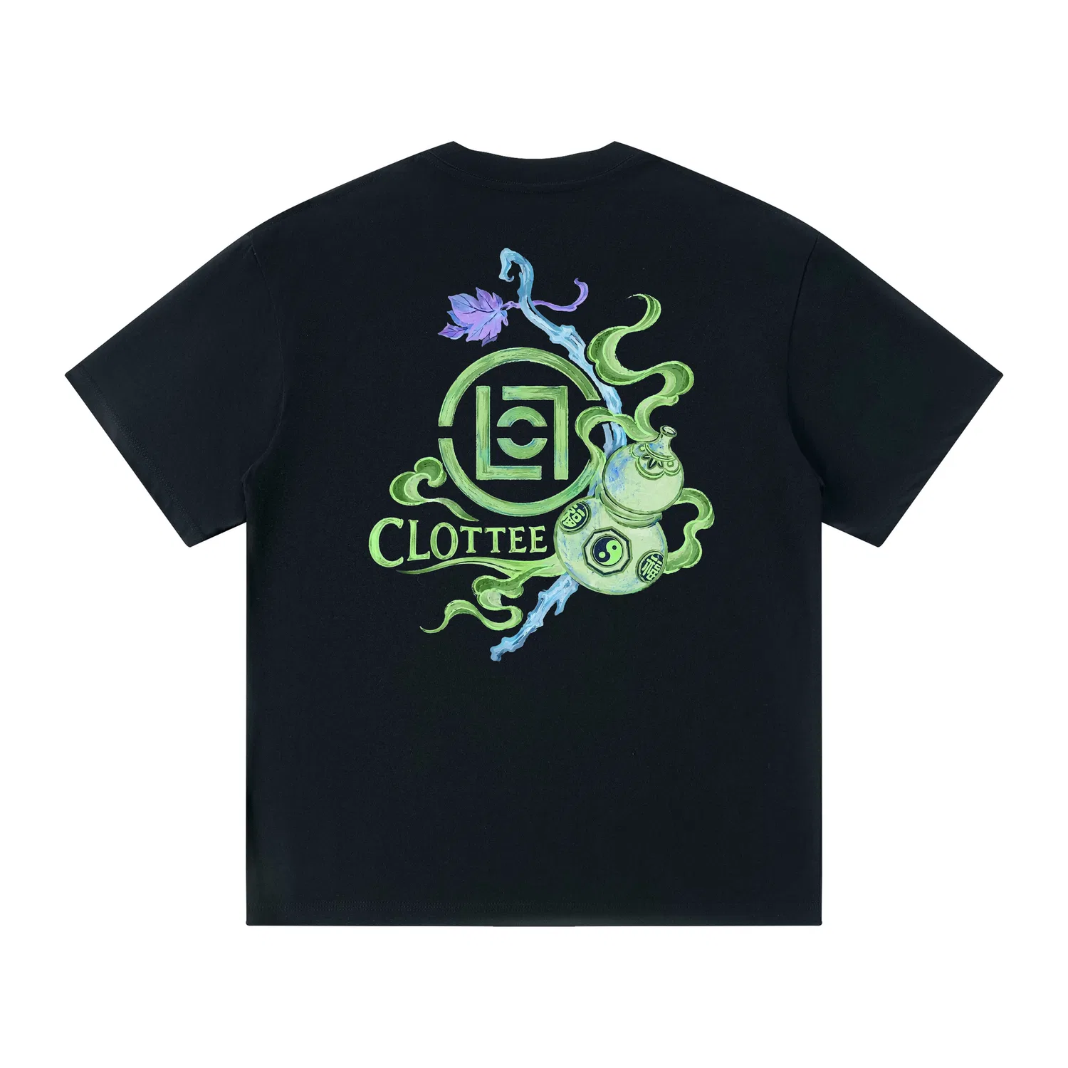 Детская футболка с круглым вырезом, прямой крой, CLOT, Navy Blue — фото 3