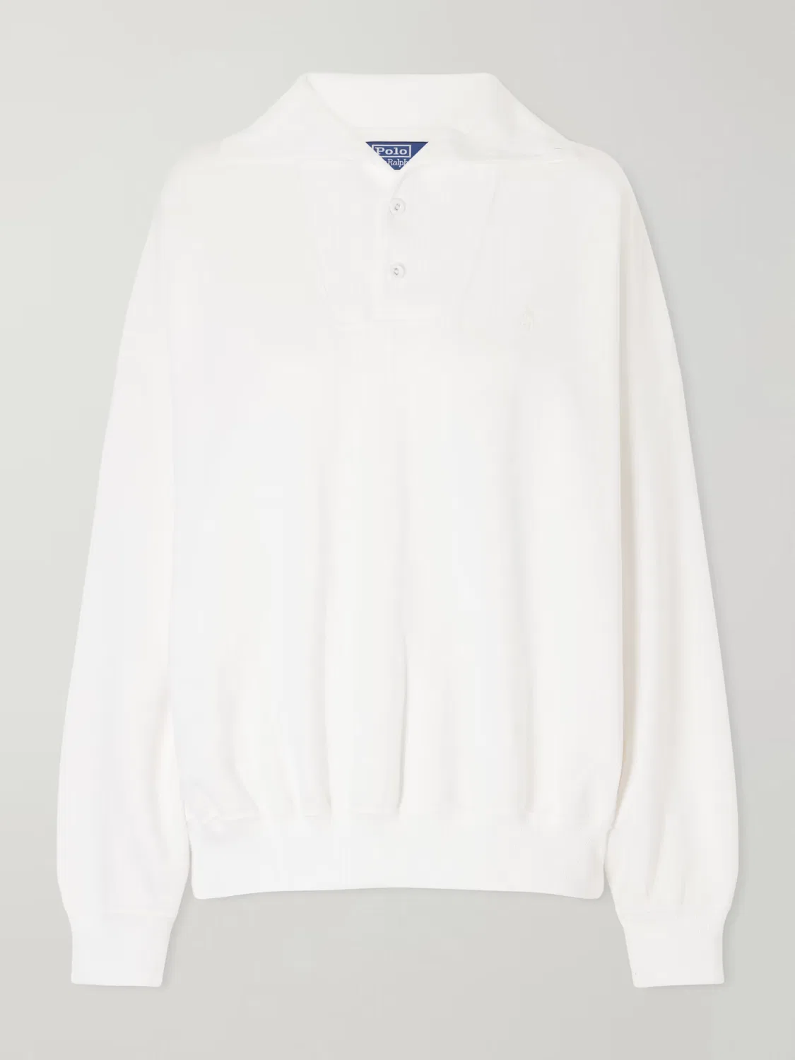Толстовка из хлопковой смеси с вышитым логотипом Уимблдона Polo Ralph Lauren, белый