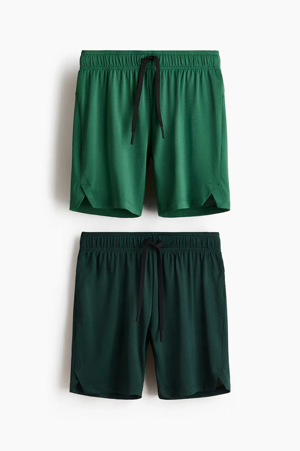 Комплект из 2 спортивных шорт с технологией Drymove H&M, Dunkelgrün/Grün