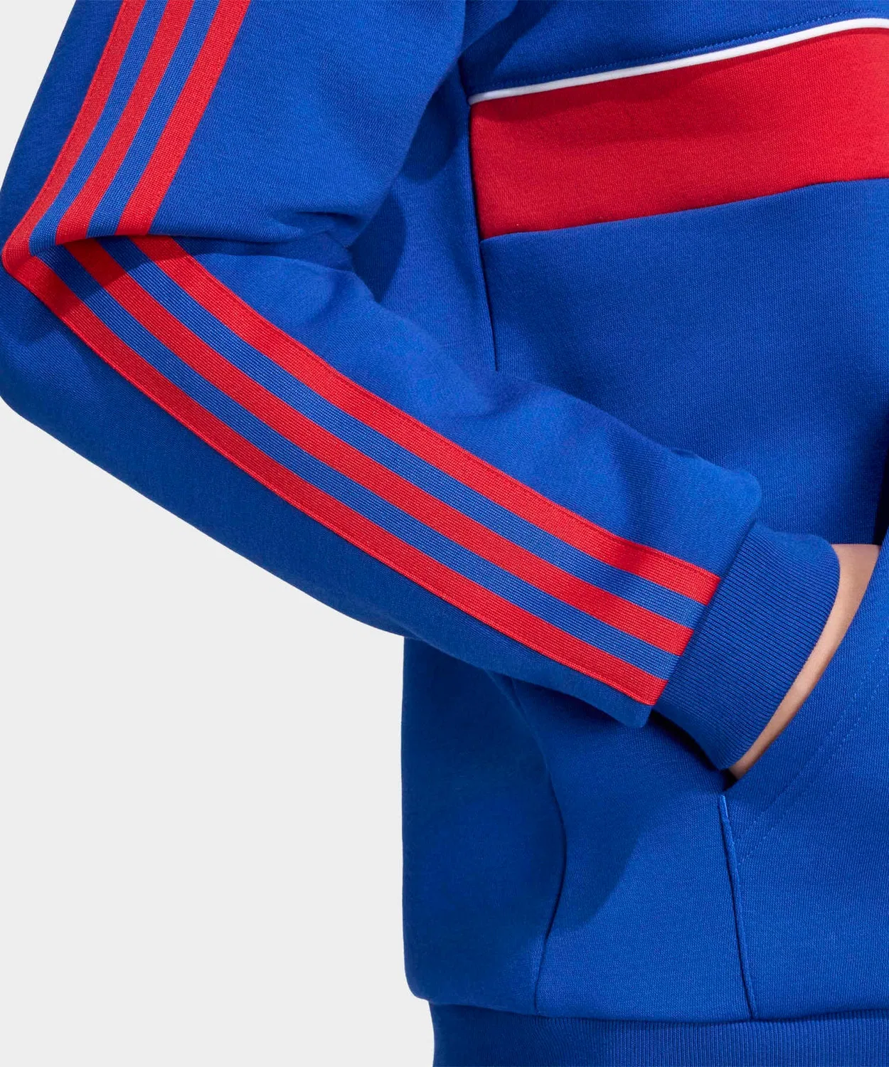 Мужской худи флисовый с принтом Manchester United Originals Adidas, Blue — фото 4
