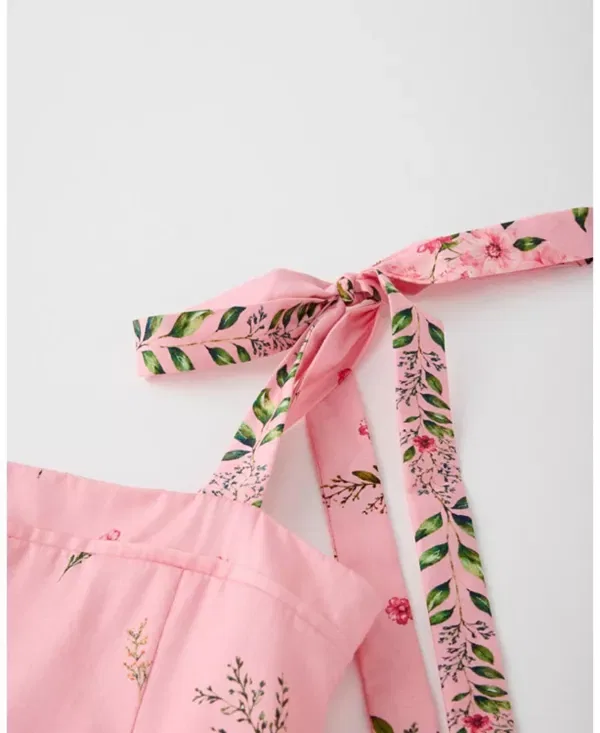 Детское платье для девочек с цветочным принтом Melany Tiered Maxi Dress Marlo Kids, Floral — фото 4