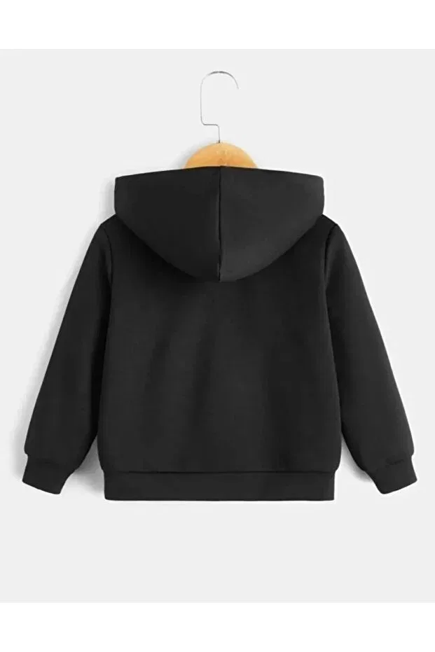 Детский кардиган из хлопка с принтом London cotton kids zippered cardigan Modaberry, Black — фото 2