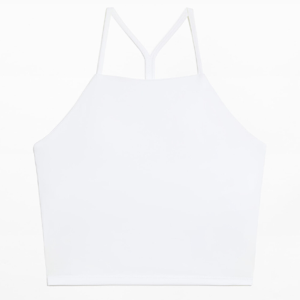 

Спортивный бюстгальтер Oysho Low Back Strappy Comfortlux Tank, белый