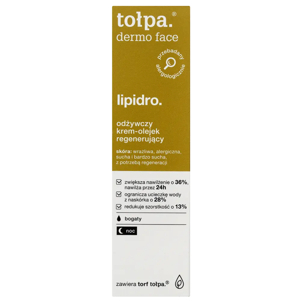 Крем для лица Tołpa — Dermo Face Lipidro питательный -регенерирующее масло, насыщенный, ночной, 40 мл — фото 3