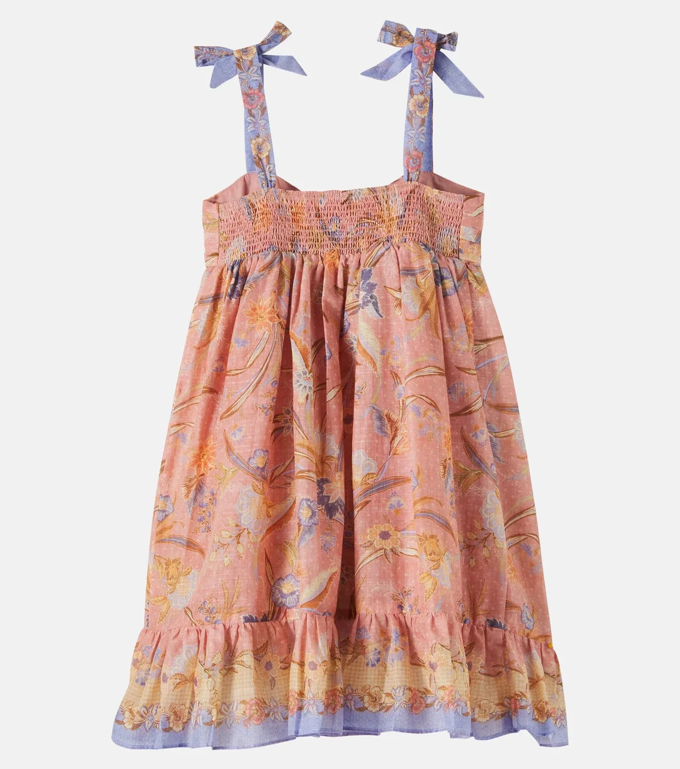 Платье хлопковое с цветочным принтом Indra Zimmermann Kids, розовый — фото 3