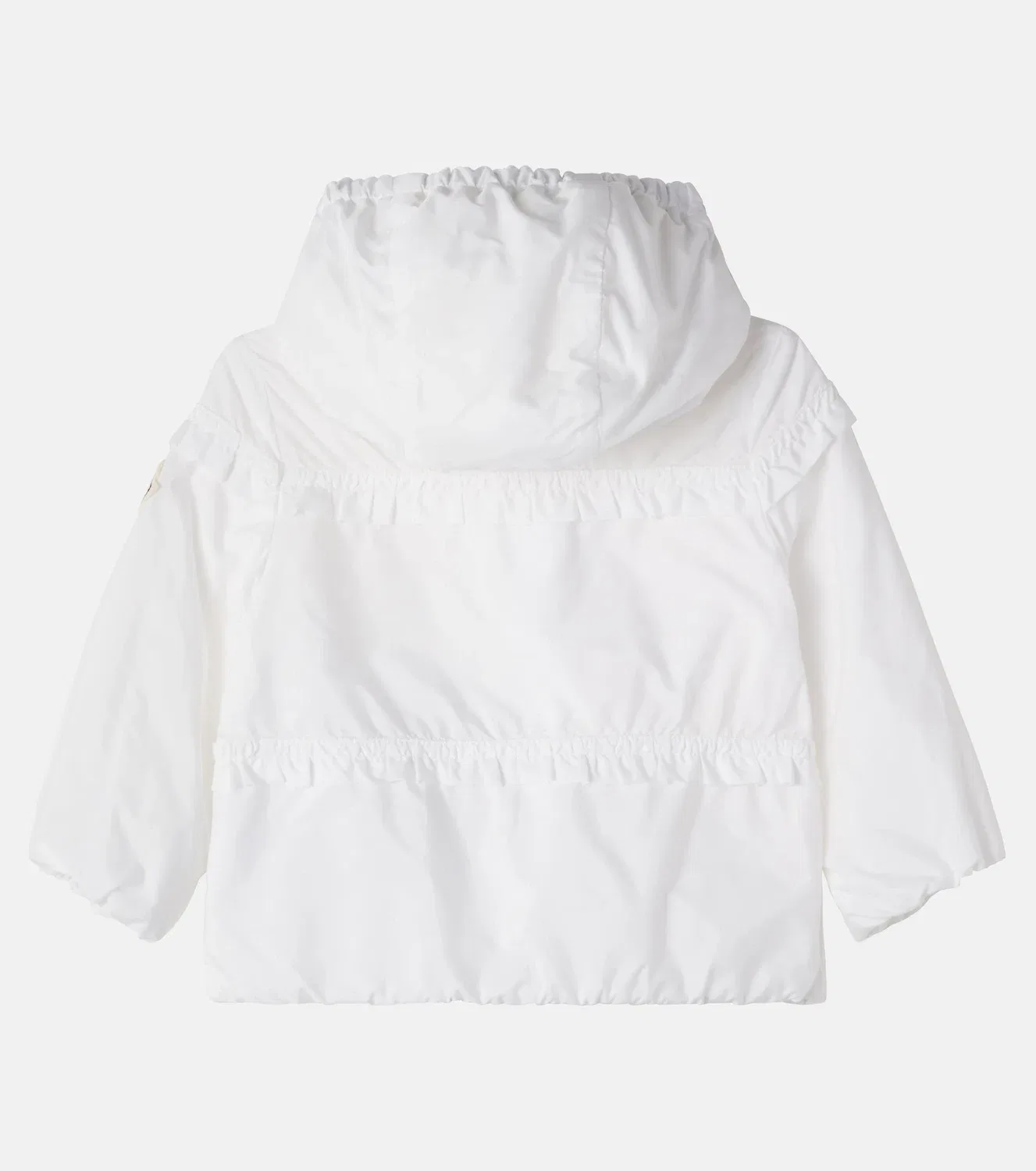 Легкая куртка с капюшоном Moncler Enfant, белый — фото 2