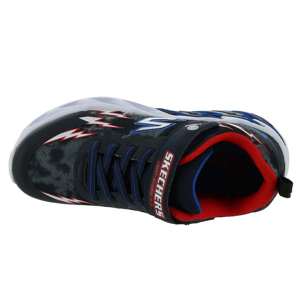 Детские кроссовки Skechers, Navy Textile Synthetic Red White Trim — фото 3