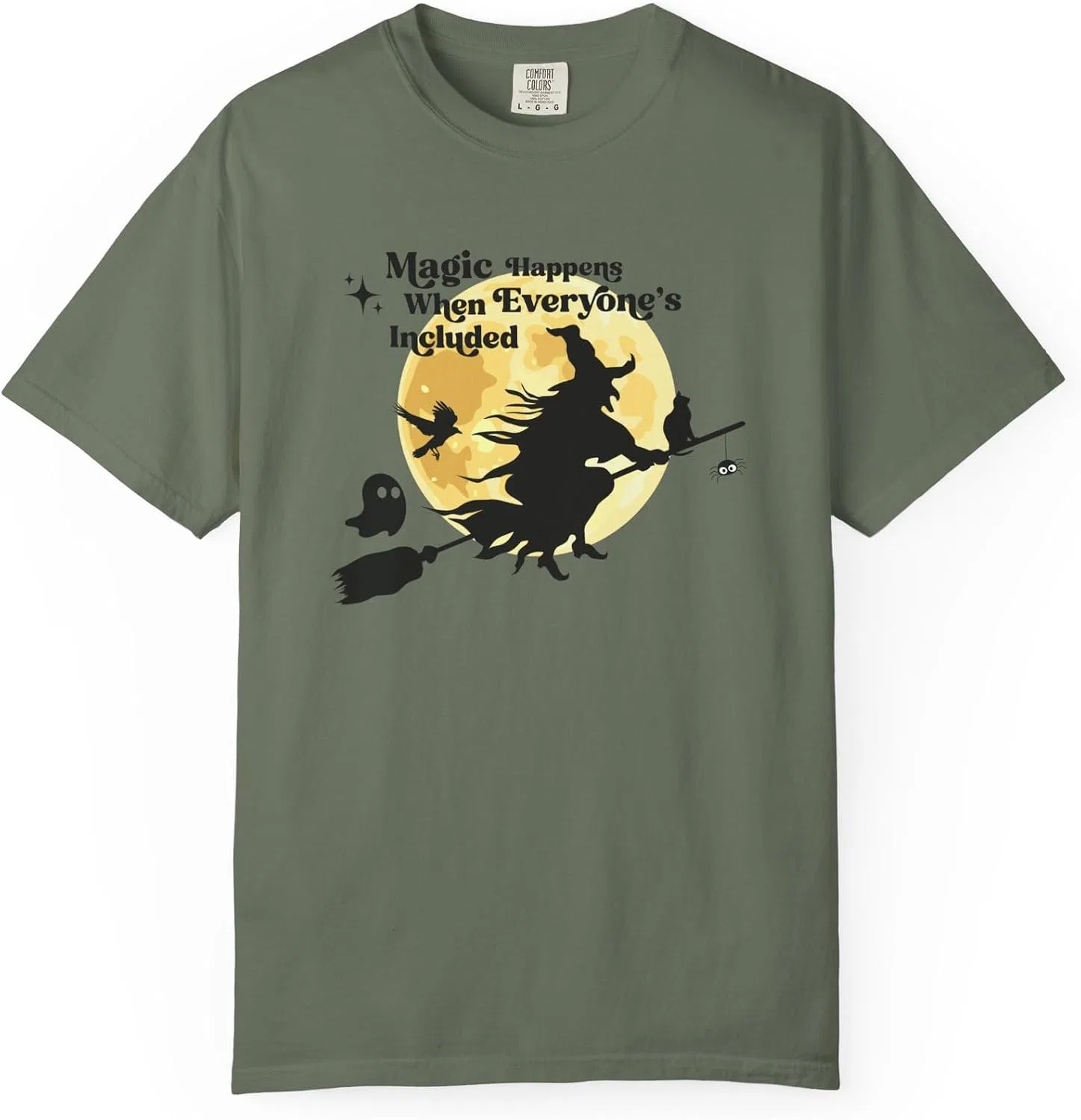 Женская футболка с принтом Comfort Colors 1717, Moss