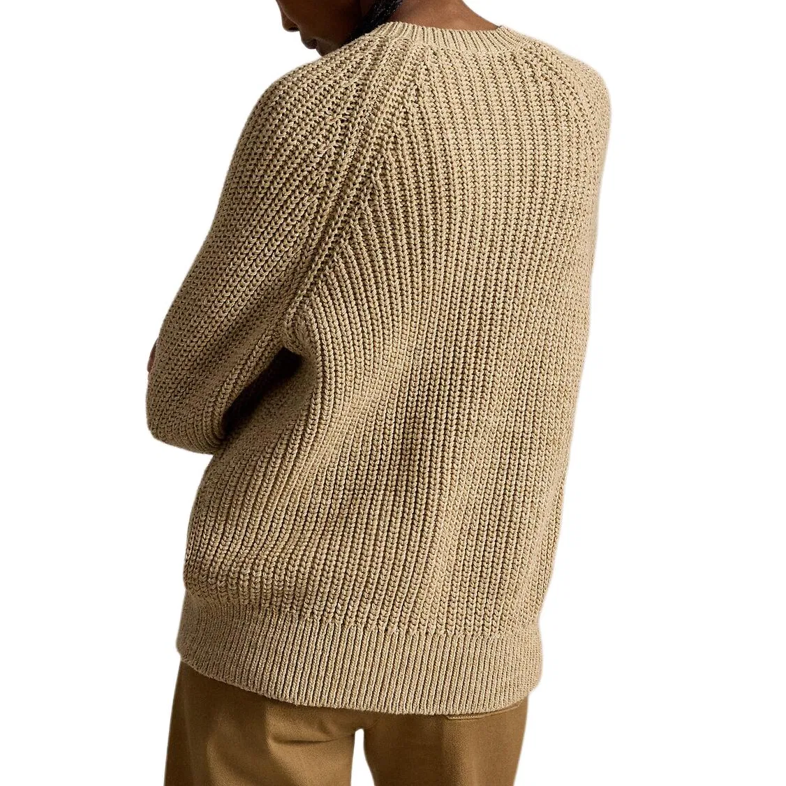 Женский свитер свободного кроя с круглым вырезом Brown Yellow Polo Ralph Lauren, Brown Yellow — фото 4