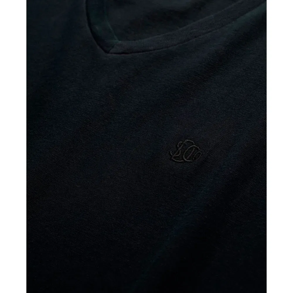 Футболка с v-образным вырезом Classic Cotton Linen Vee Superdry, черный — фото 2