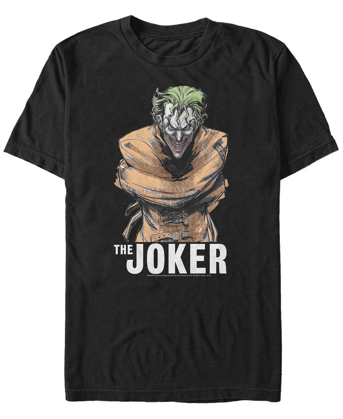 

Мужская футболка с коротким рукавом batman caged joker Fifth Sun, черный