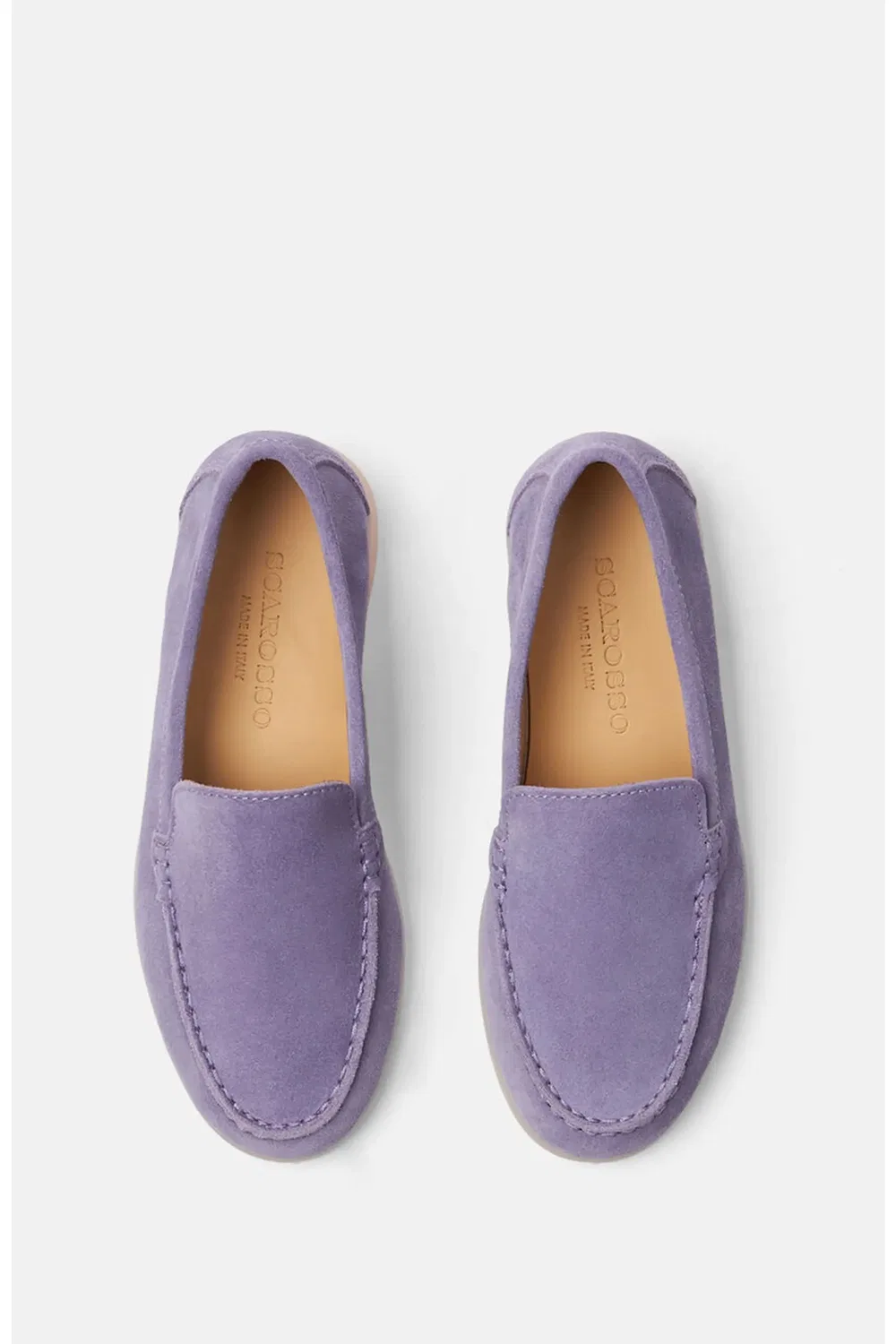Детские туфли лоферы на резиновой подошве Ludovica SCAROSSO, Purple - Suede — фото 3