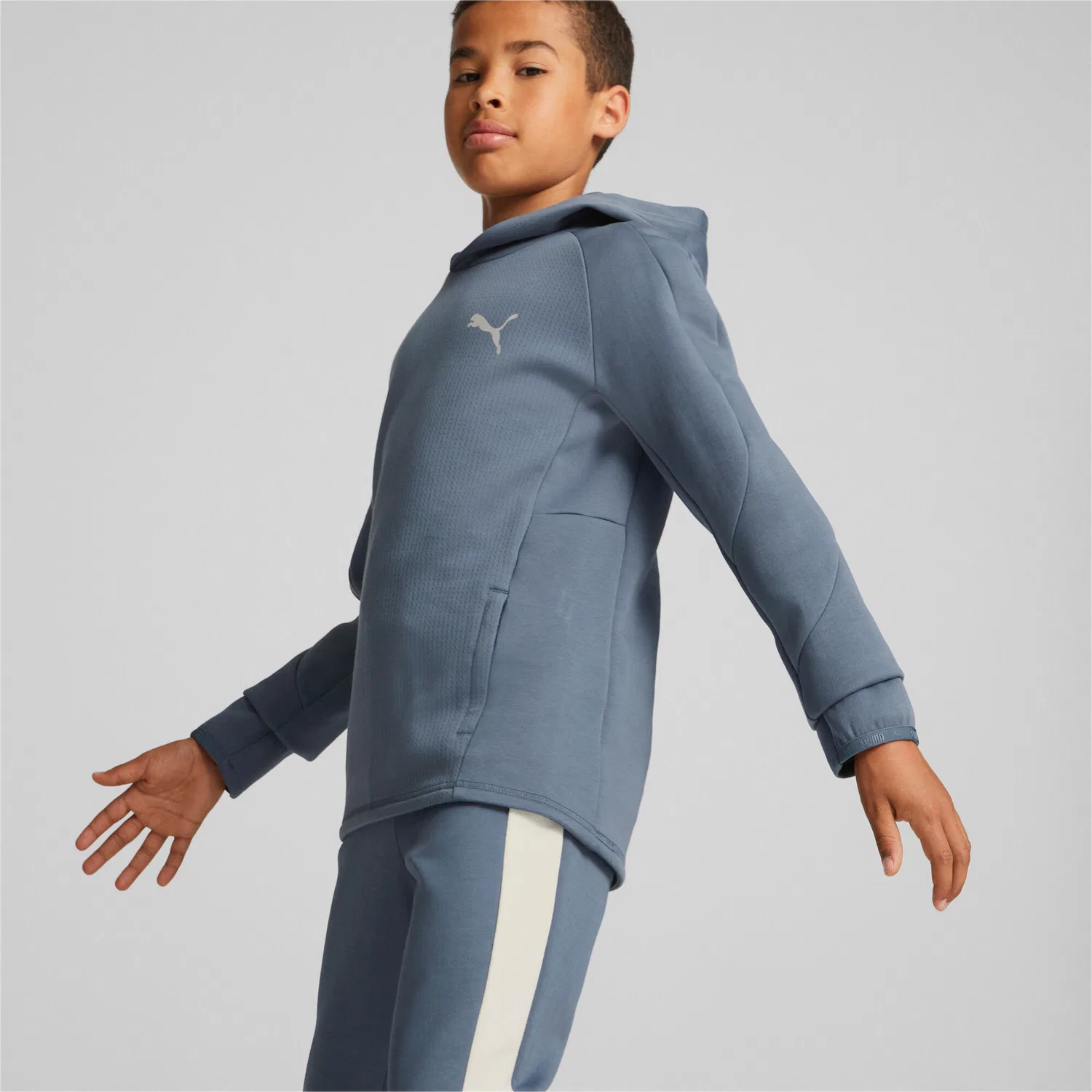 Детское худи с капюшоном Puma Evostripe, Blau
