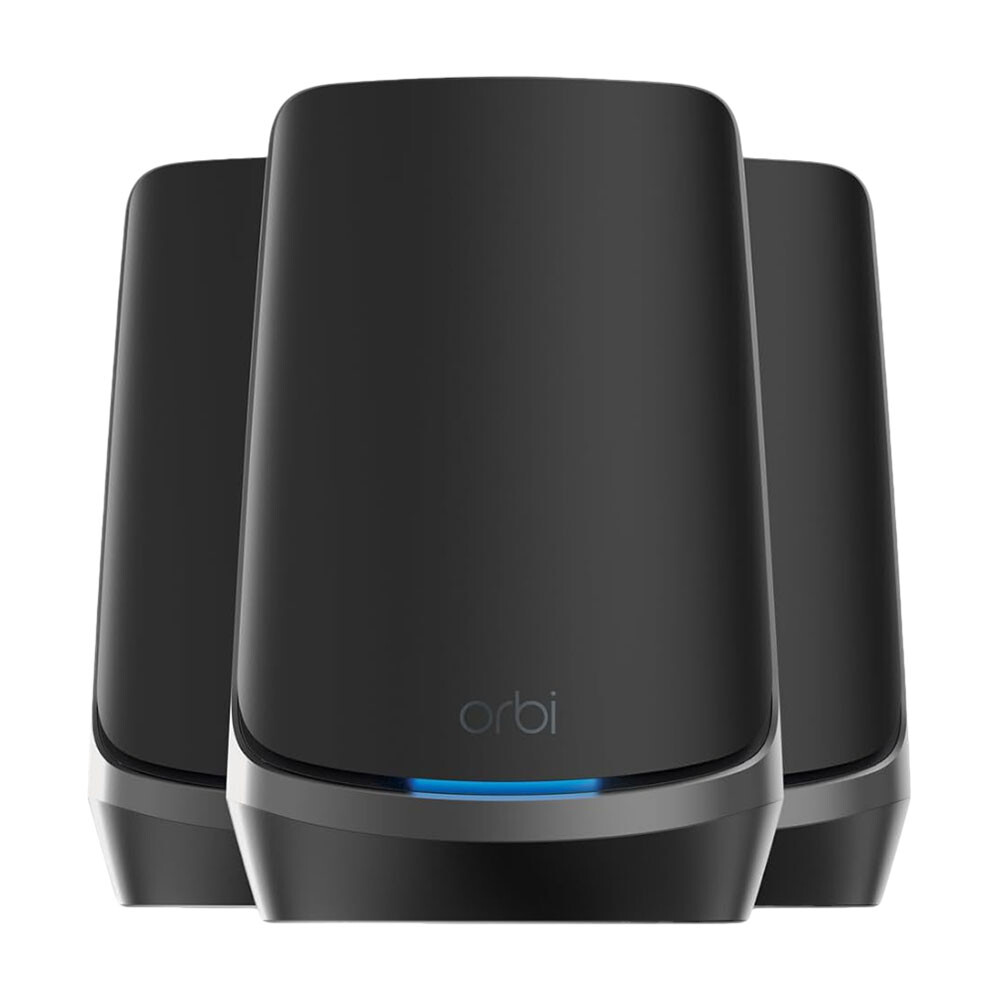 

Wi-Fi роутер Netgear Orbi RBRE963B, +2 удлинителя, черный