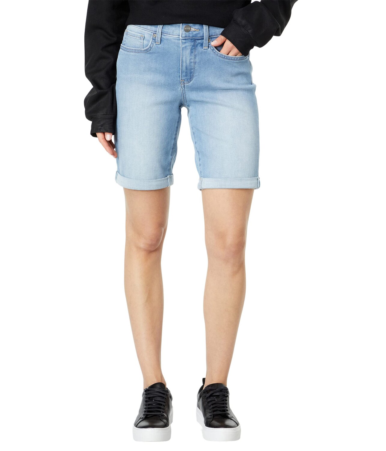 

Шорты NYDJ, Ella Shorts with Cuff and Embroidery in Northstar