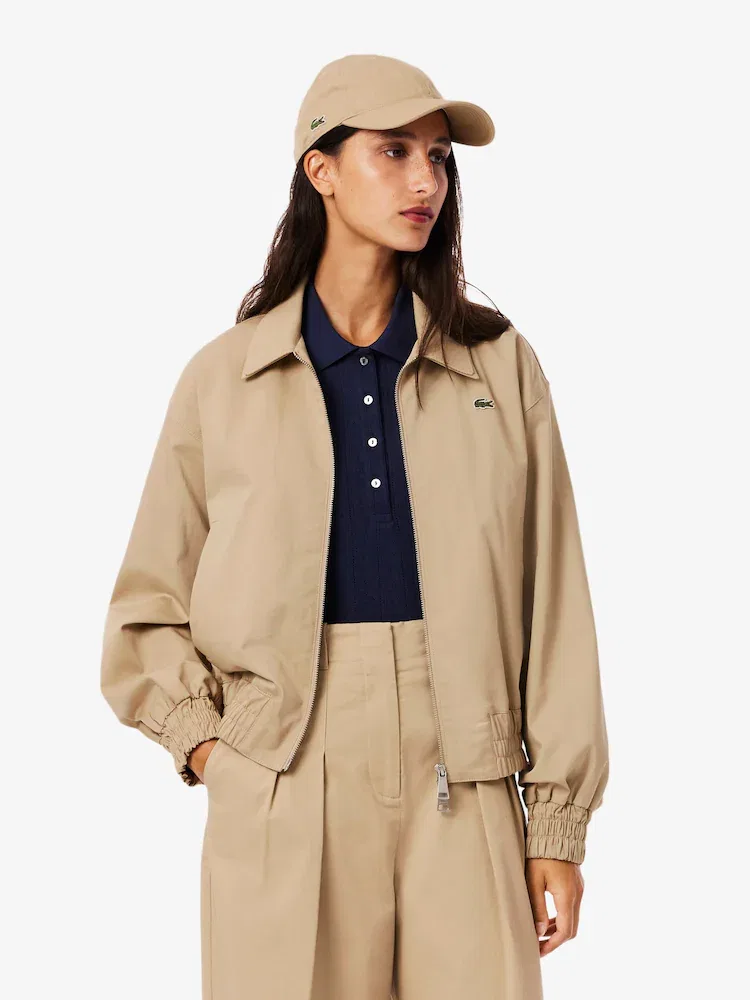 Жакет LACOSTE Relaxed Fit из габардина, Бежевый