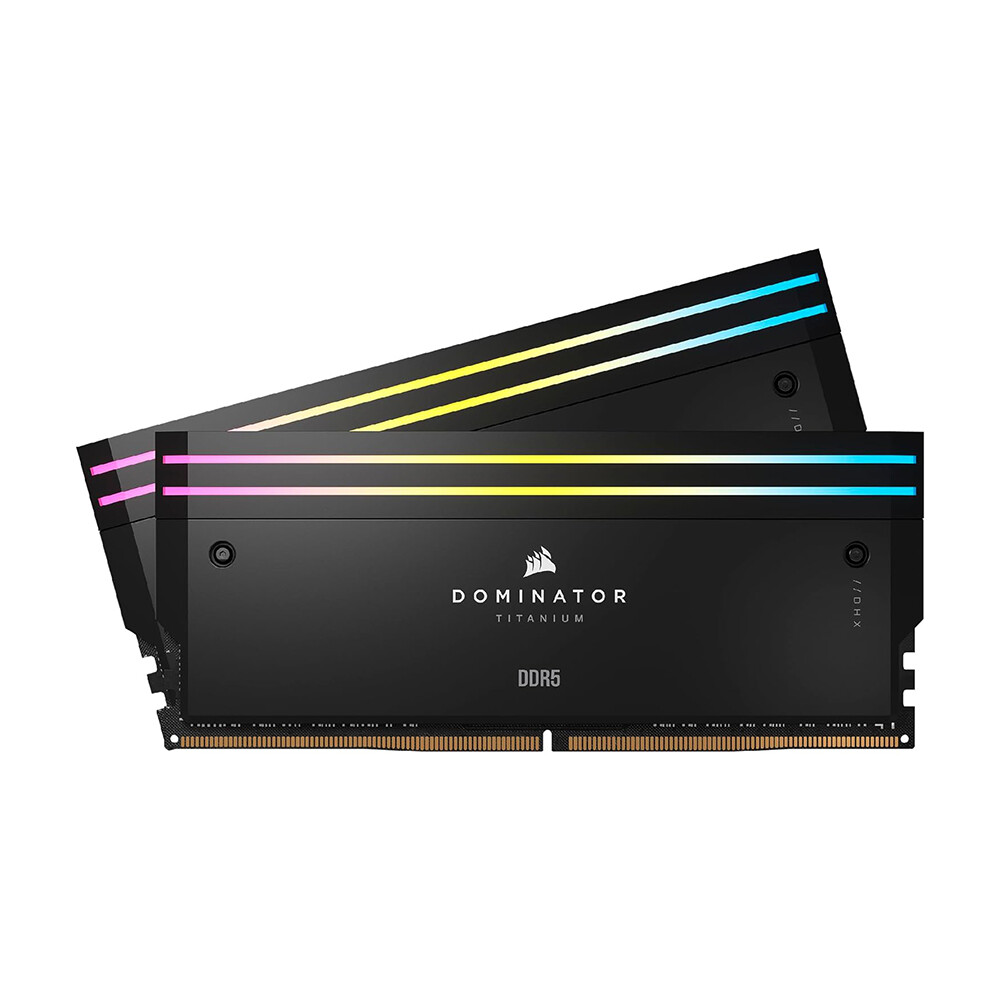 

Оперативная память Corsair Dominator Titanium RGB, 48 ГБ (2x24), DDR5, CL30, 6000 МГц, черный