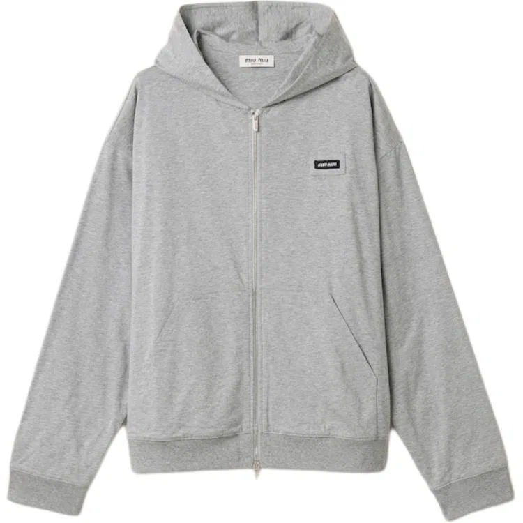 Женский худи с капюшоном серый MIU MIU, Gray