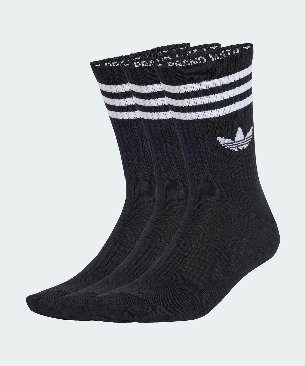Мужские носки-гольфы с тремя полосками, комплект из 3 пар Adidas, Black