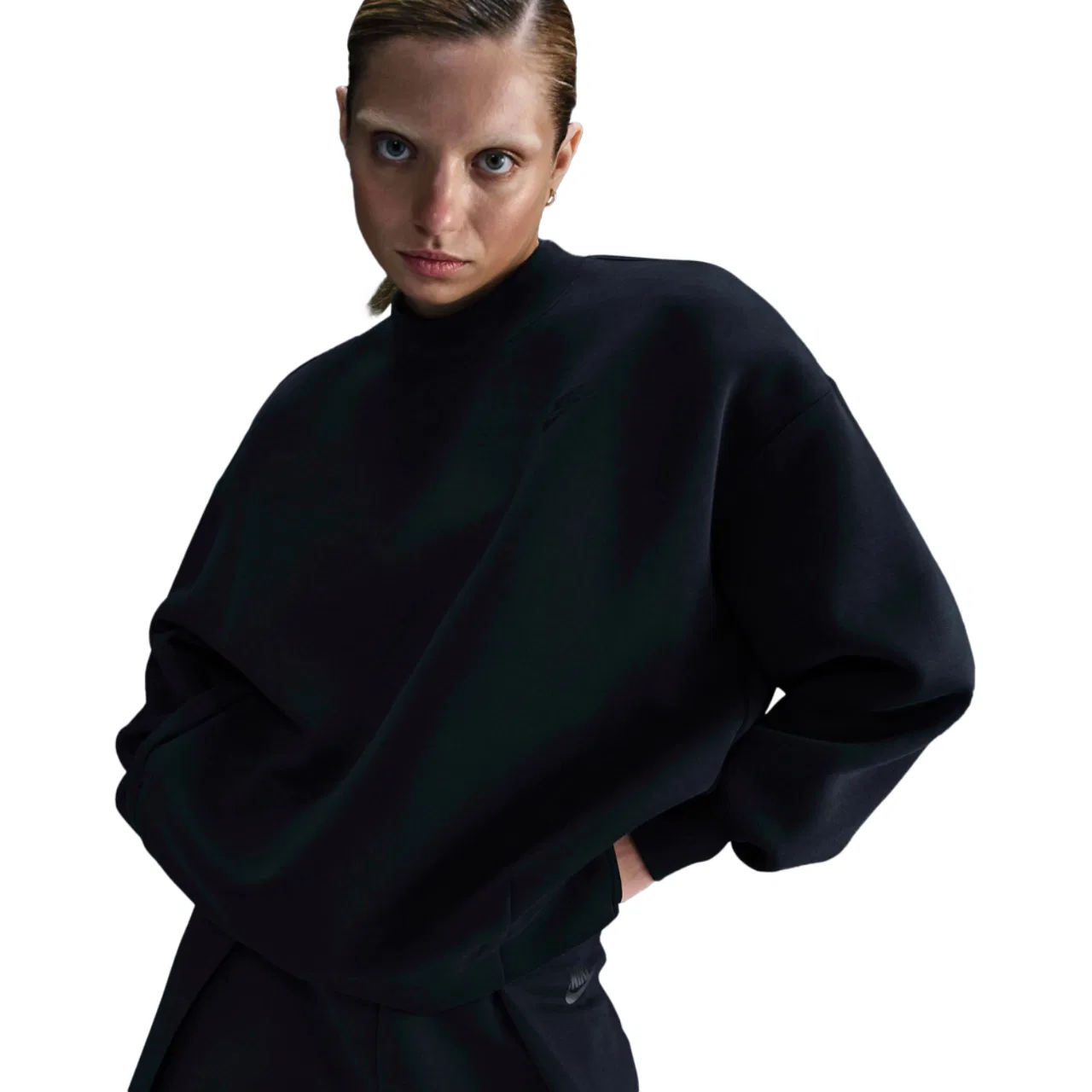 Женский свитшот оверсайз Tech Fleece Nike, черный
