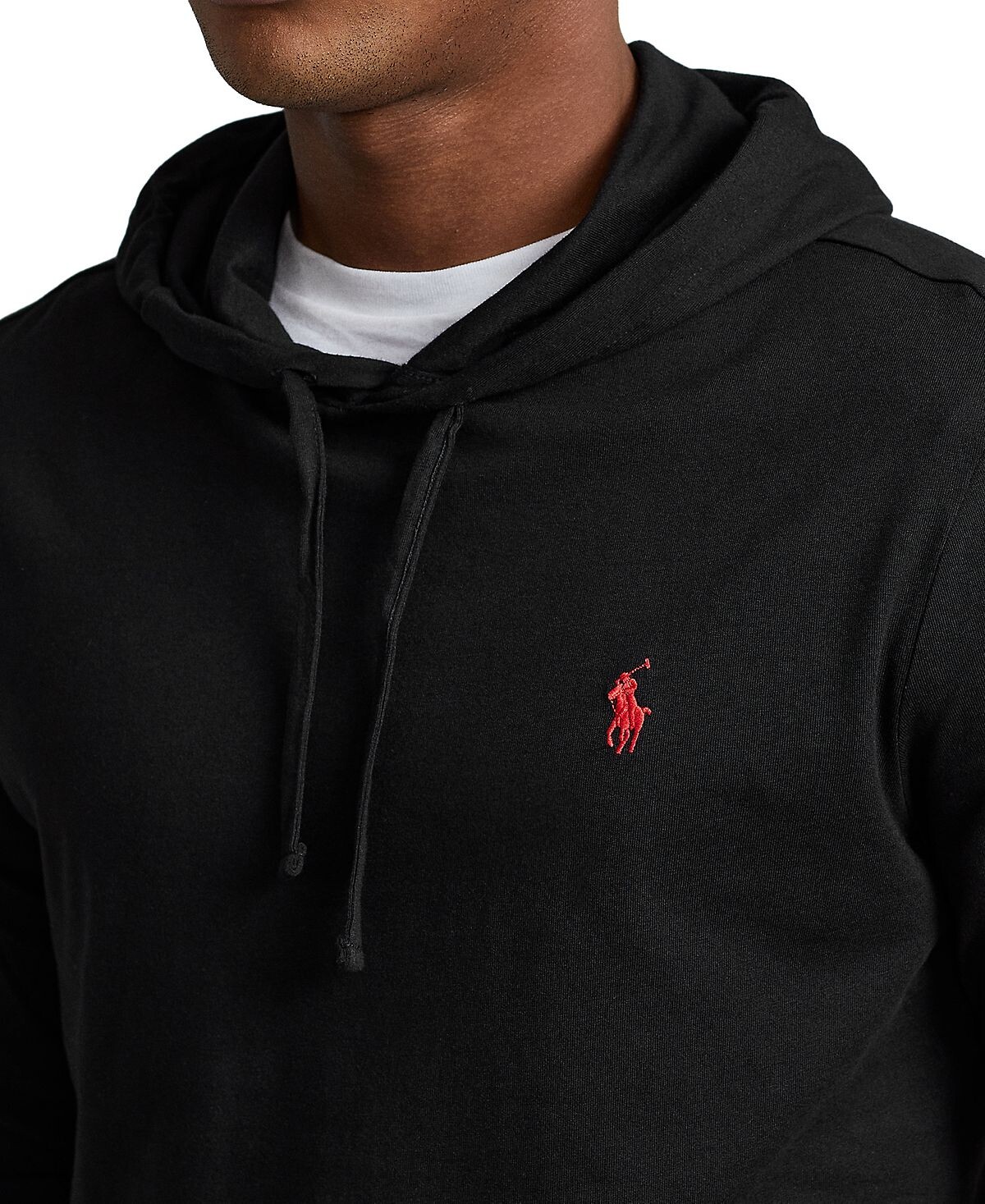 Мужская футболка с капюшоном Polo Ralph Lauren, черная — фото 4