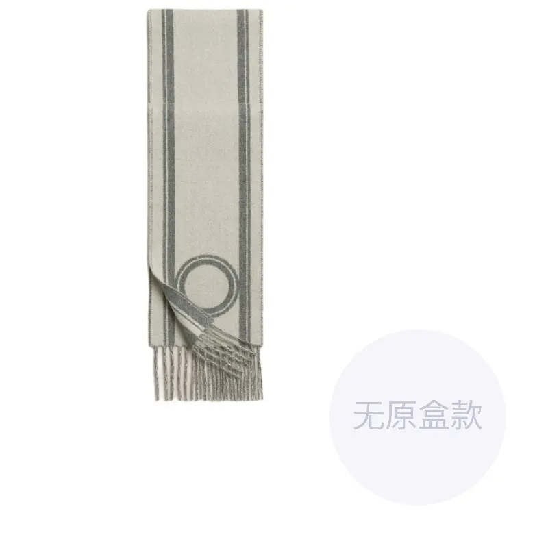 

HERMES Белая кашемировая вязаная шаль, White