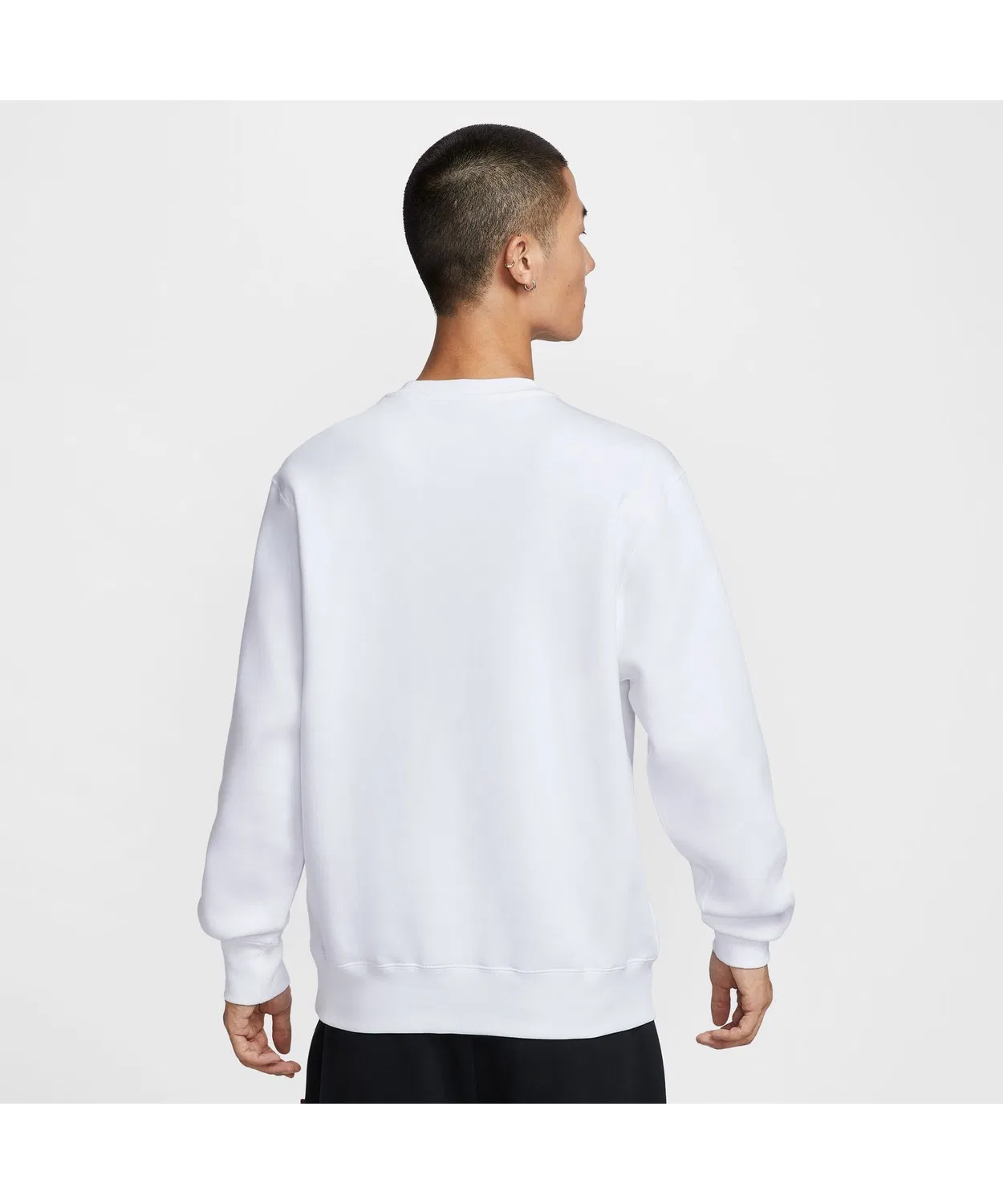 Мужской свитшот с длинным рукавоми принтом NIKE Club BB Crew L/S Top MECHA, White — фото 2