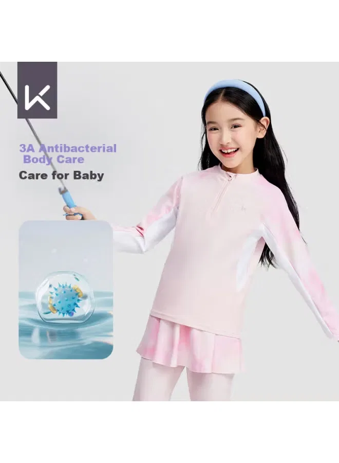 Комплект купальников для девочек с длинным рукавом и штанами Dream Pink Keep, розовый