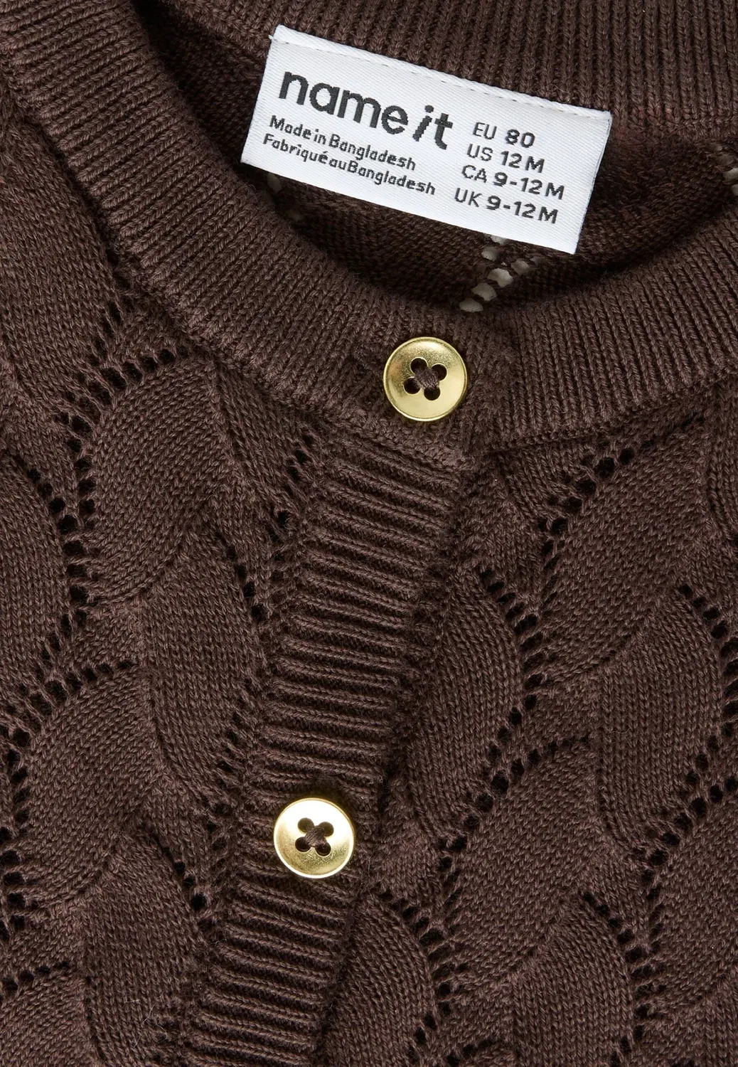 Nbfpnajsa ls knit card - cardigan Name It, Sealbrownbrown — фото 3