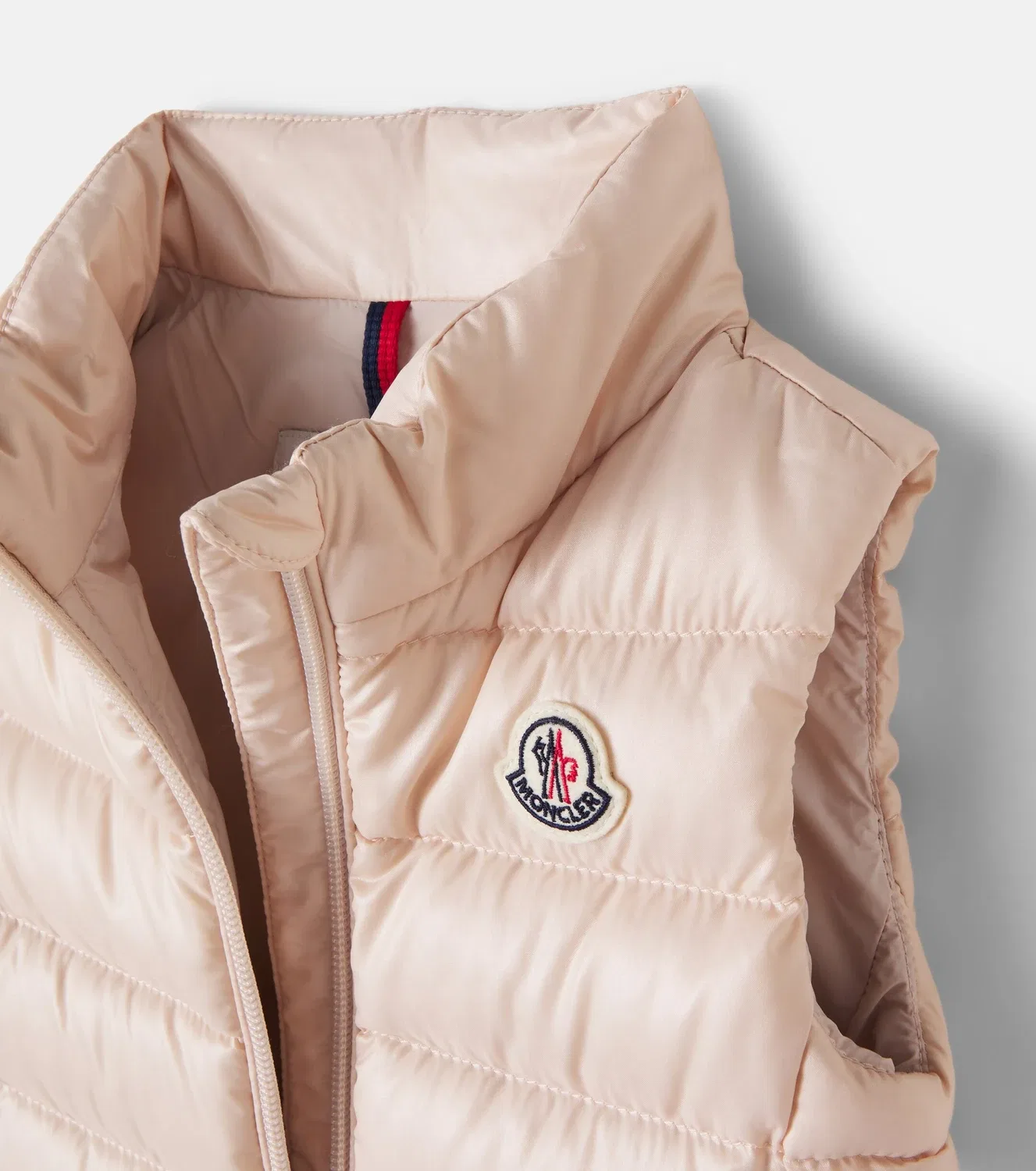 Детский пуховый жилет Ghany Moncler Enfant, розовый — фото 4