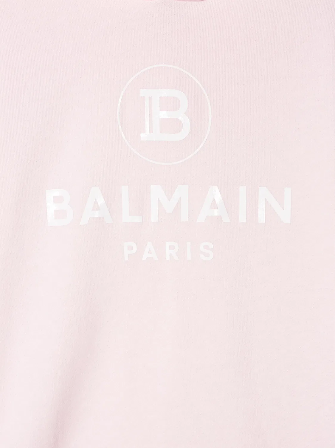 Платье‑худи с принтом логотипа Balmain, розовый — фото 2