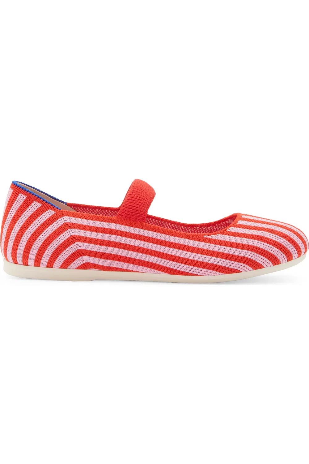 Туфли детские мэри-джейн с эластичным ремешком Rothy's, Cherry Stripe — фото 3