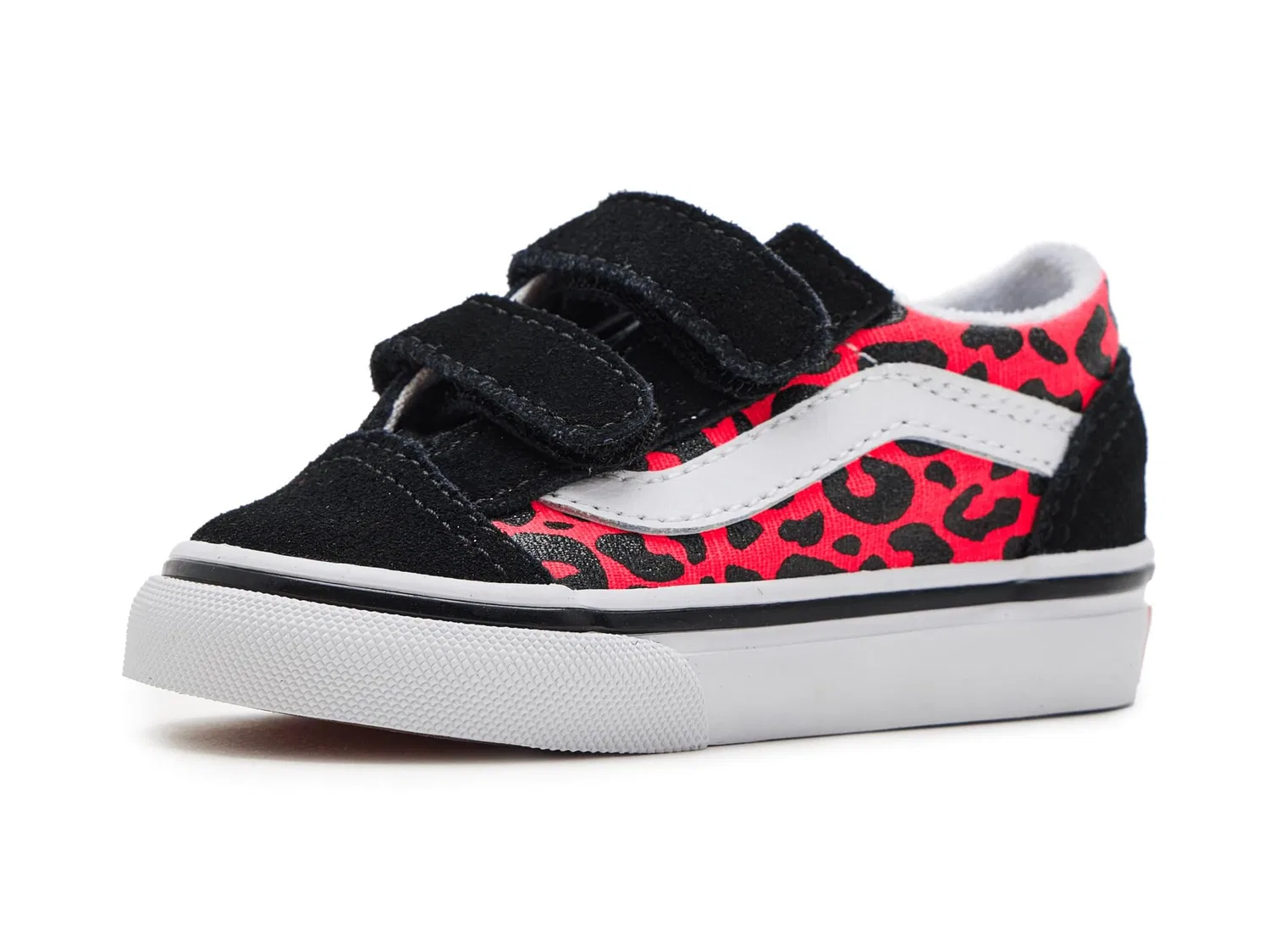 Кроссовки Old Skool V (для младенцев и малышей) Vans Kids, Glitter Leopard Diva Pink — фото 2