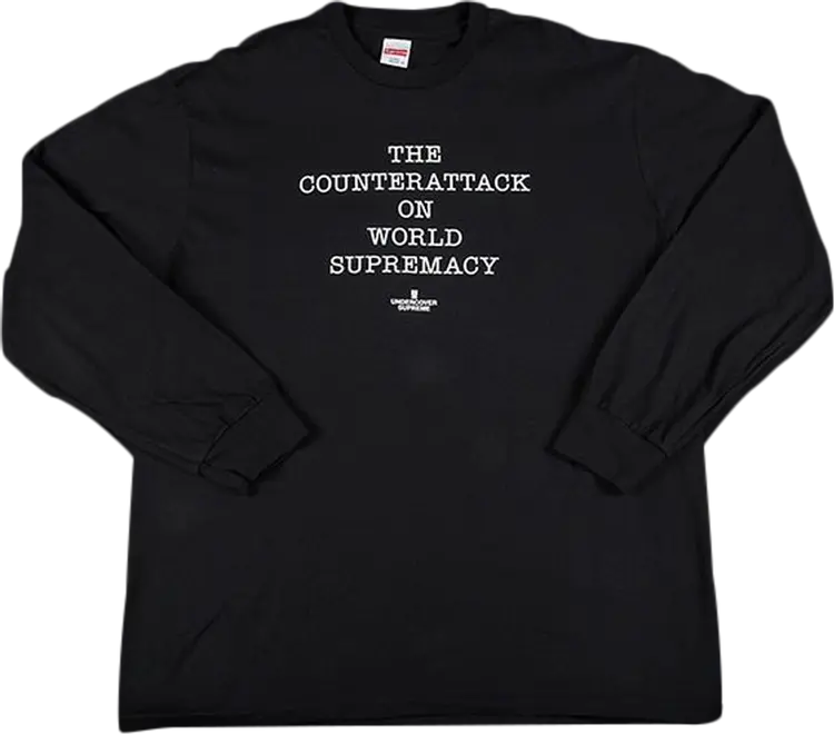 

Футболка Supreme x Undercover x Public Enemy Counterattack Long-Sleeve T-Shirt 'Black', черный