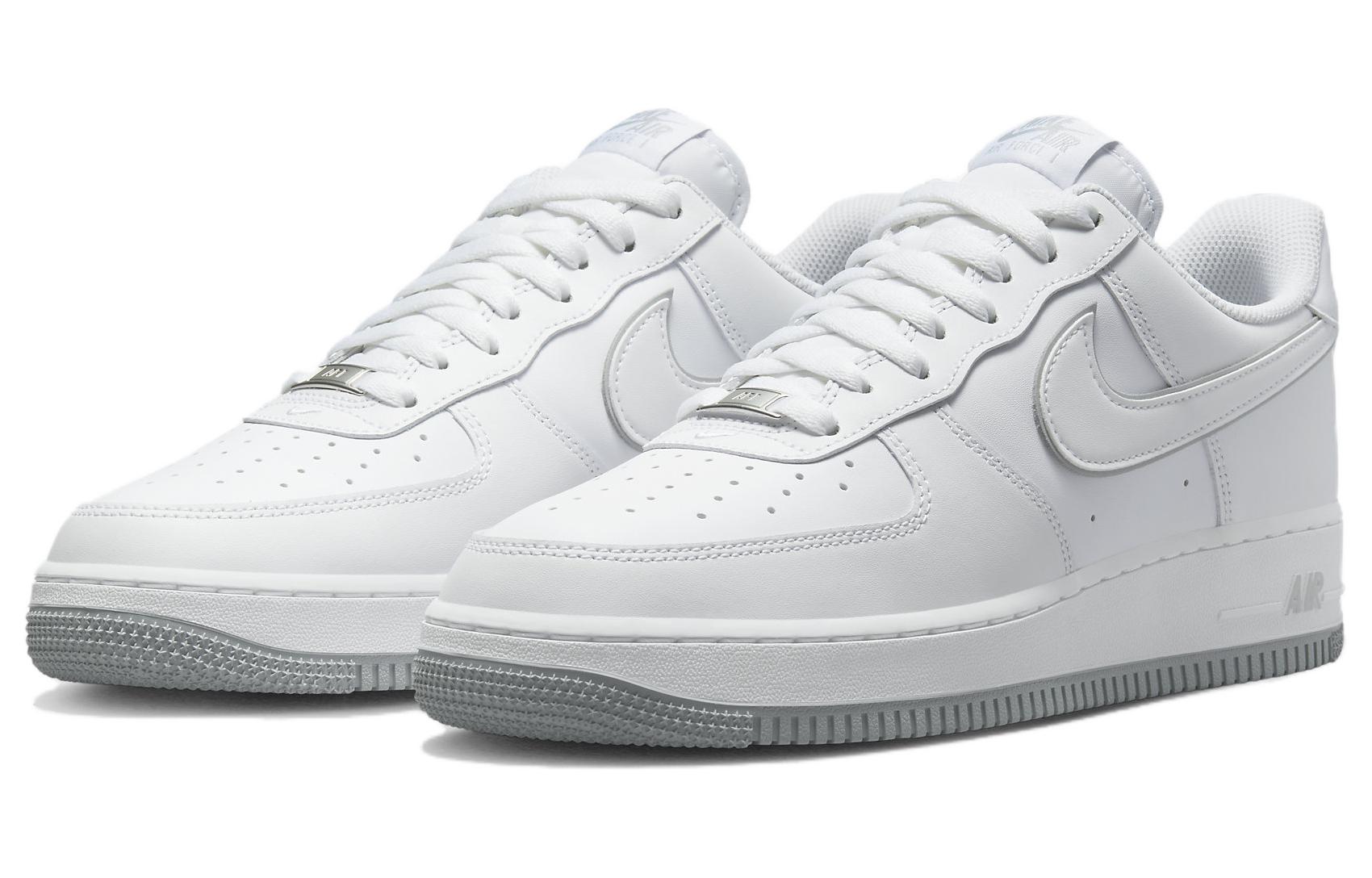 Кроссовки Nike Air Force 1 Low '07, белый/серый — фото 3