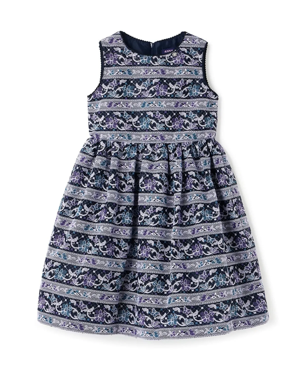 Детское платье-рубашка с вышивкой ANNA SUI mini, Navy