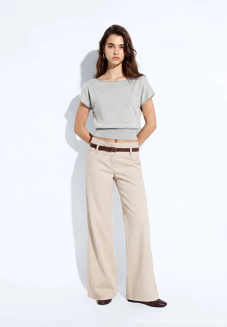 Подростковая базовая футболка унисекс Mango Kids, Mottled Grey