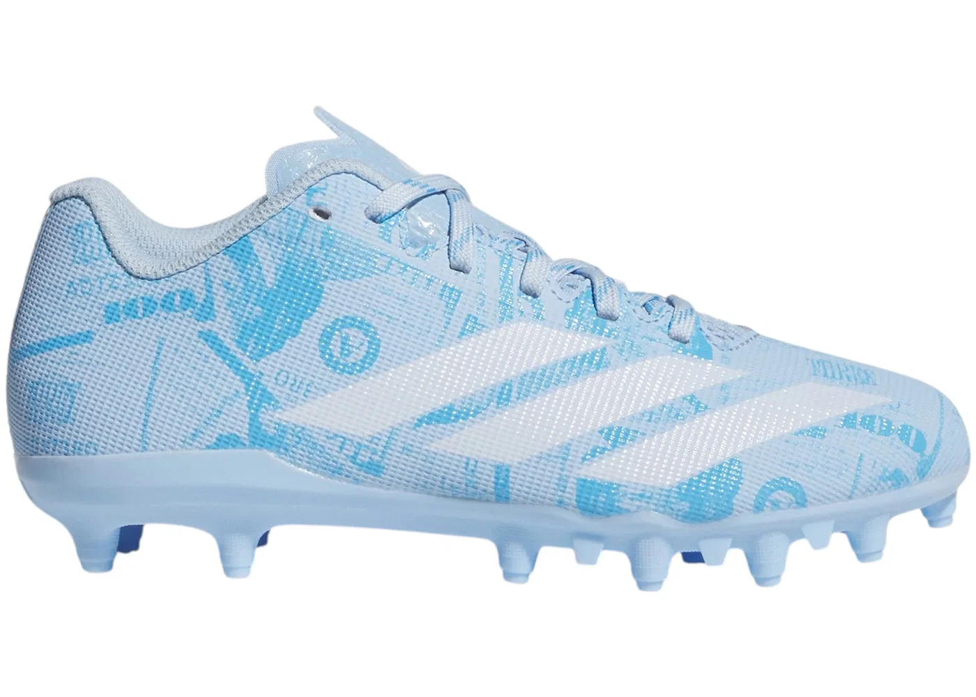 Детские бутсы Adizero Electric.II SMU Adidas, Glow Blue Crystal Sky Cloud White