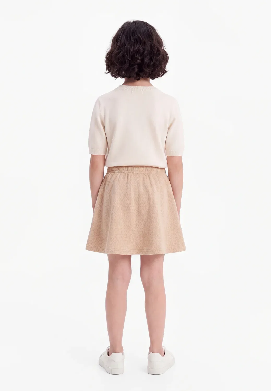 Короткая мини-юбка Michael Kors Kids, Light Chocolate Brown — фото 2
