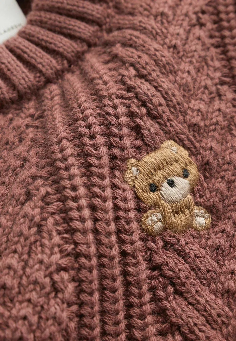 Детский комплект: джемпер крупной вязки и леггинсы Next, Chocolate Brown — фото 4
